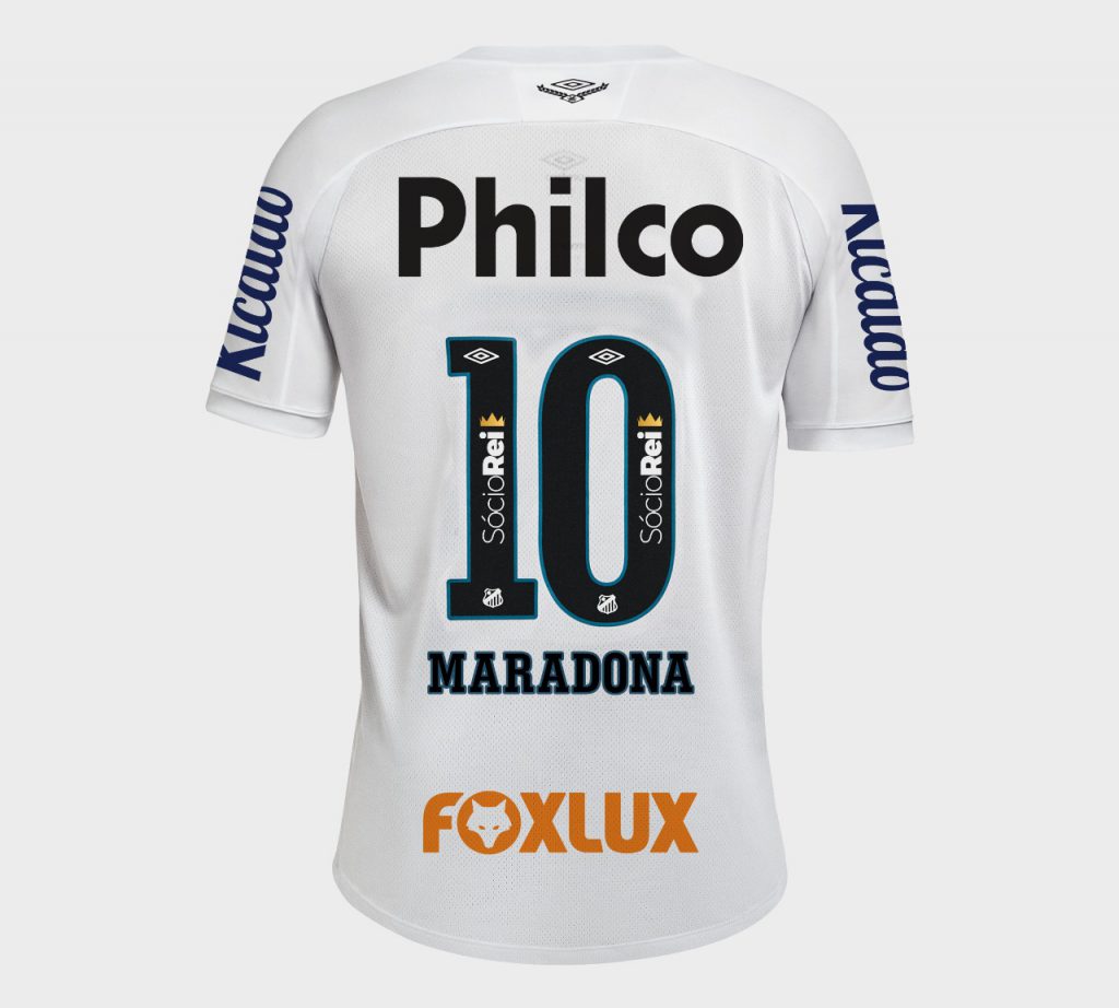 Camiseta de Santos para Maradona