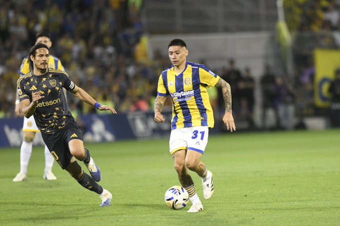 En el empate de Rosario Central y Boca Juniors, Di María hizo un golazo y Paredes la rompió