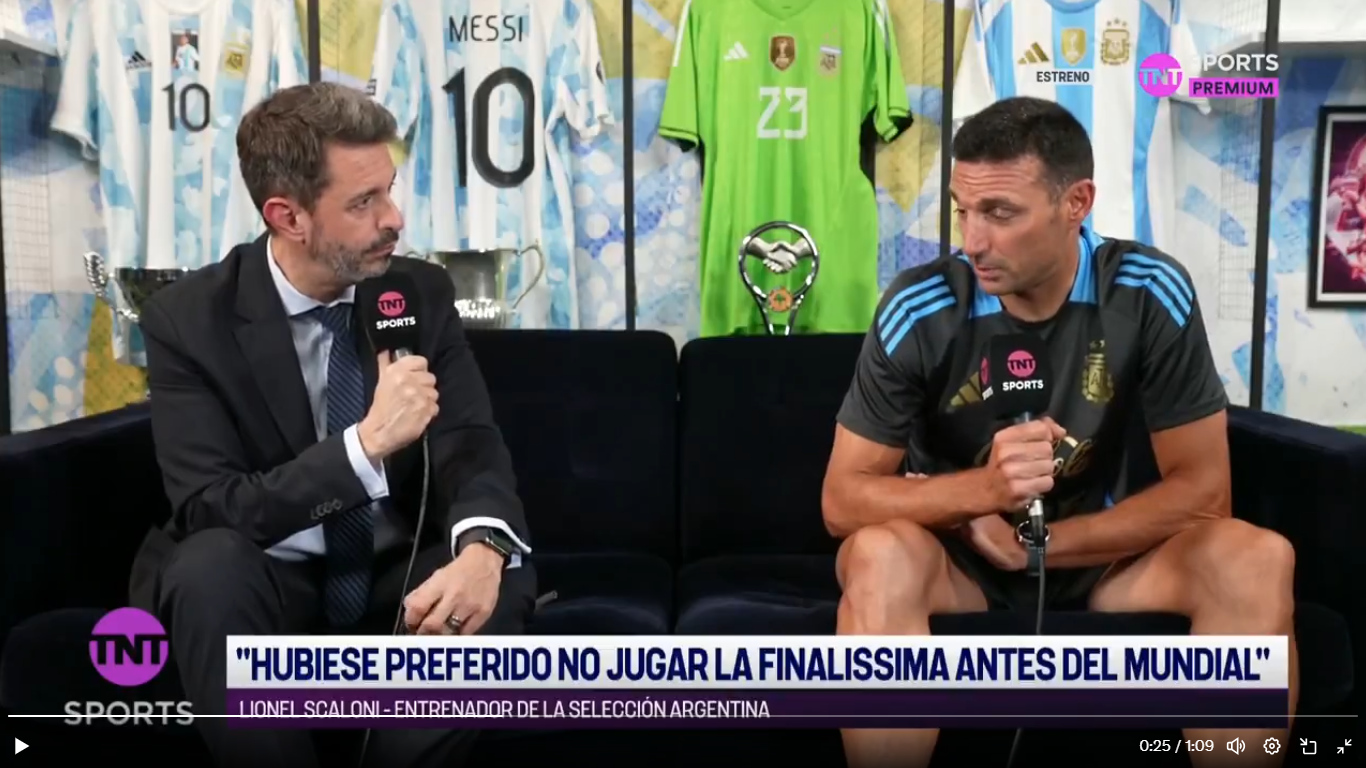 Lionel Scaloni: «Siento que la gente se para a ver a la Selección cada vez que juega»
