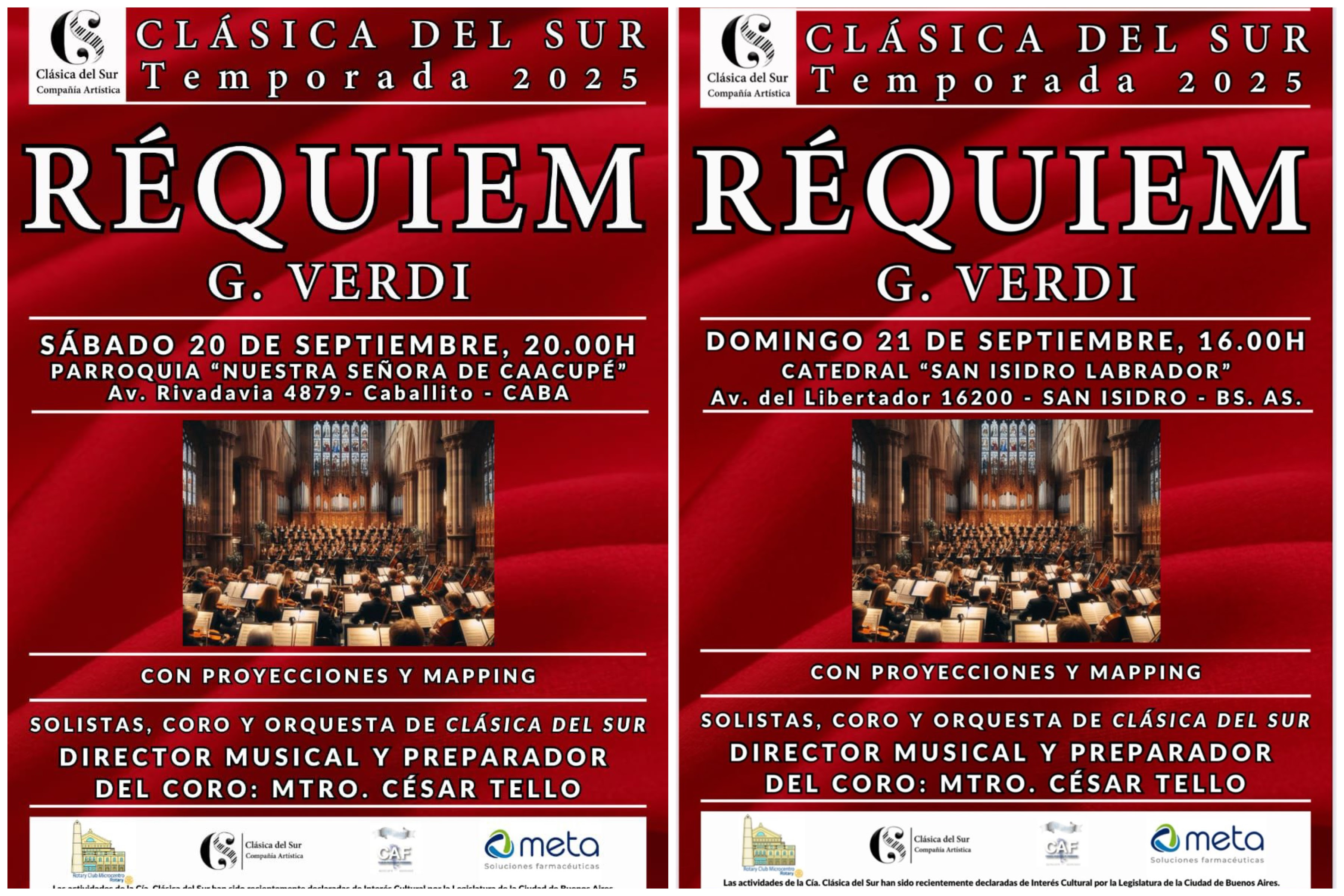 El Réquiem de Verdi, un ícono de la música sacra, se presenta en dos templos religiosos