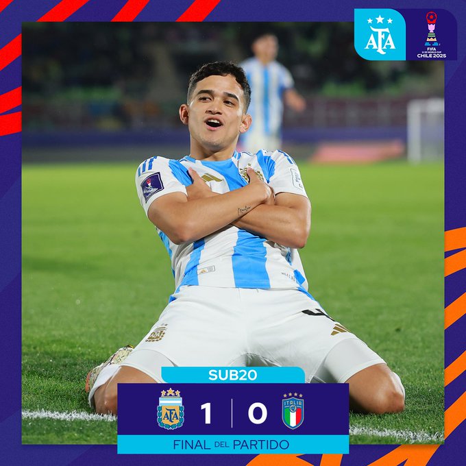 Con un golazo de Gorosito, el Sub 20 destrabó la paridad con Italia y terminó su Grupo con puntaje perfecto